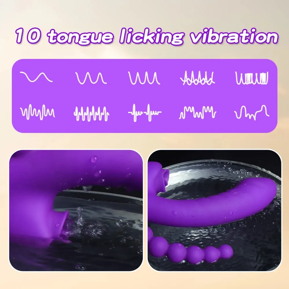 3 in 1 toccando sbattimento vibratore sesso anale clitoride clitoride ventosa stimolatore giocattoli del sesso leccate femminili succhiare vibratori prodotti per adulti — image 3