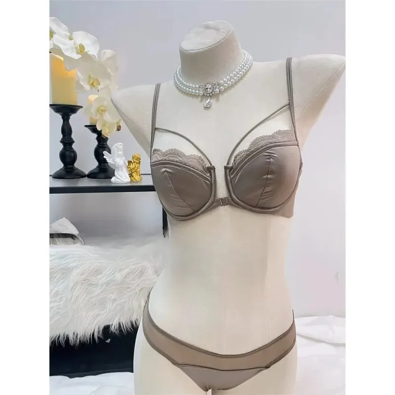 Μπροστινό Κλείσιμο Ομαλό σουτιέν Half Cup Pushup Minimizer Μαλακό σύρμα Πλαϊνή υποστήριξη Αναπνεύσιμο Καλοκαιρινό Γαλλικά Εσώρουχα Бюстгальтер Женский
