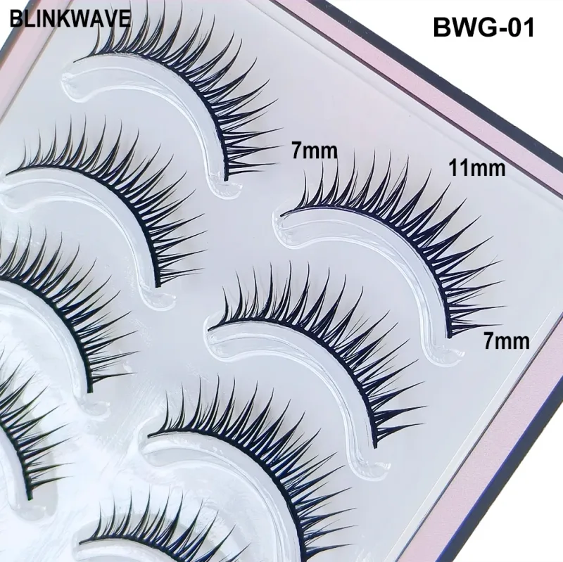 U-shaped False Eyelashes K-Pop Idol Lashes Zhang Yuanying Inspired Comic Eye Lashes Natural Wispy Lash Extension — image 9