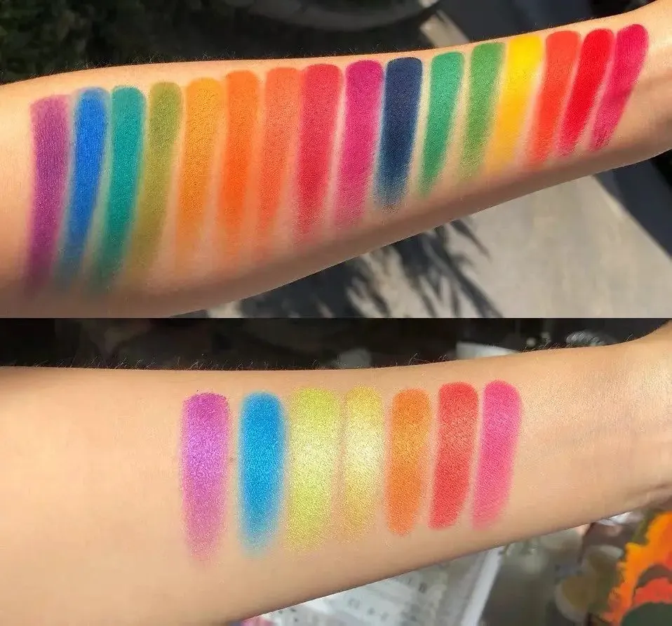 39 Farben Regenbogen-Lidschatten-Palette Langlebige Neon-Glitzer-Lidschatten-Palette Augen-Make-up-Kosmetik — image 4