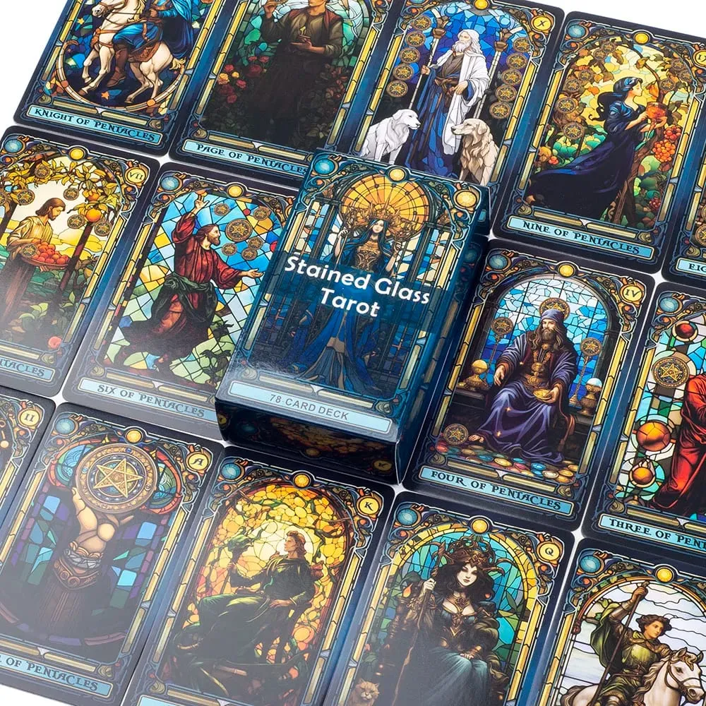 Stained Glass Tarot A 78-Card Deck Leisure Entertainment Game Card Family Gathering Divination Board Playing Games 10.3*6Cm — image 6