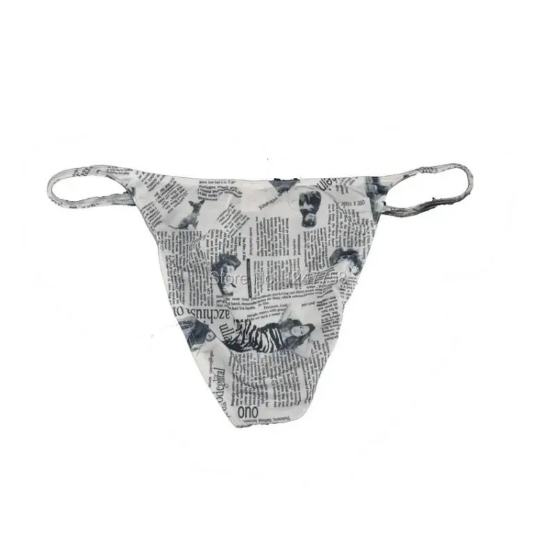 Sexy The Newspaper bedruckte Unterwäsche für Herren, Hosen, Bikini, Mini-Slips, superweiche und glatte Herren-Slips — image 2