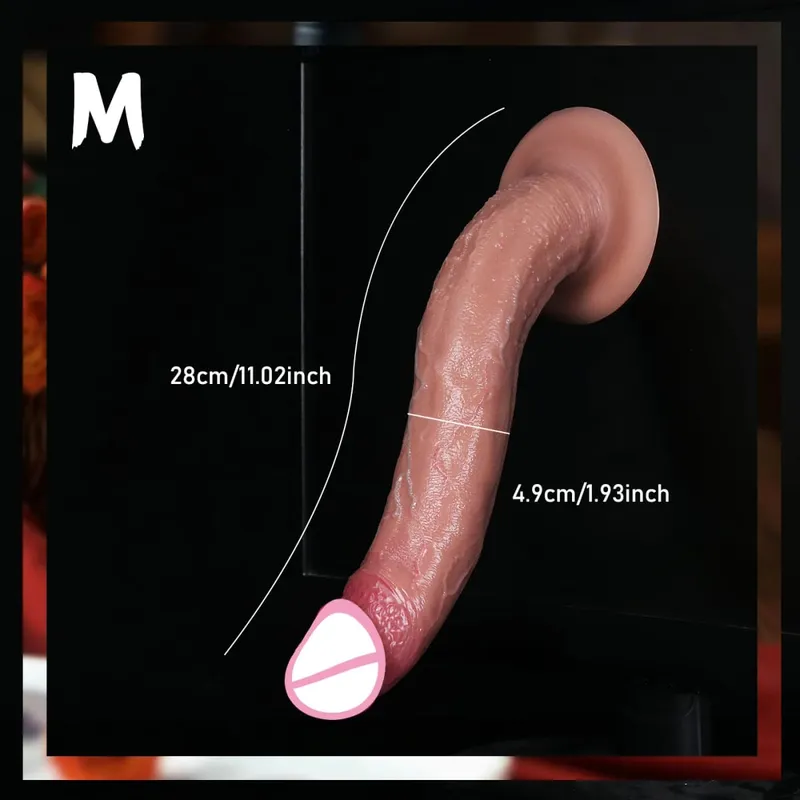 Realistico lungo e morbido butt plug dildo 3 dimensioni pene finto sensazione di pelle cazzo in silicone donna uomo masturbazione ventosa giocattoli del sesso anale — image 8