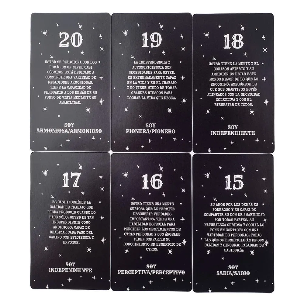 Mensajes de Número de Ángel 54 szt. Wersja hiszpańska wróżenie losu karty do tarota wróżenie gry karciane Party gra planszowa 10.3*6CM — image 4