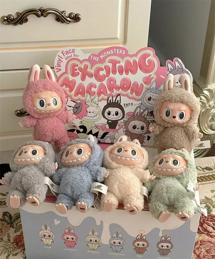 Original POP MART LABUBU Blind Box Spielzeug DIE MONSTER Aufregende Macaron Vinyl Gesicht Überraschung Mystery Box Kawaii Anime Action Figur — image 5