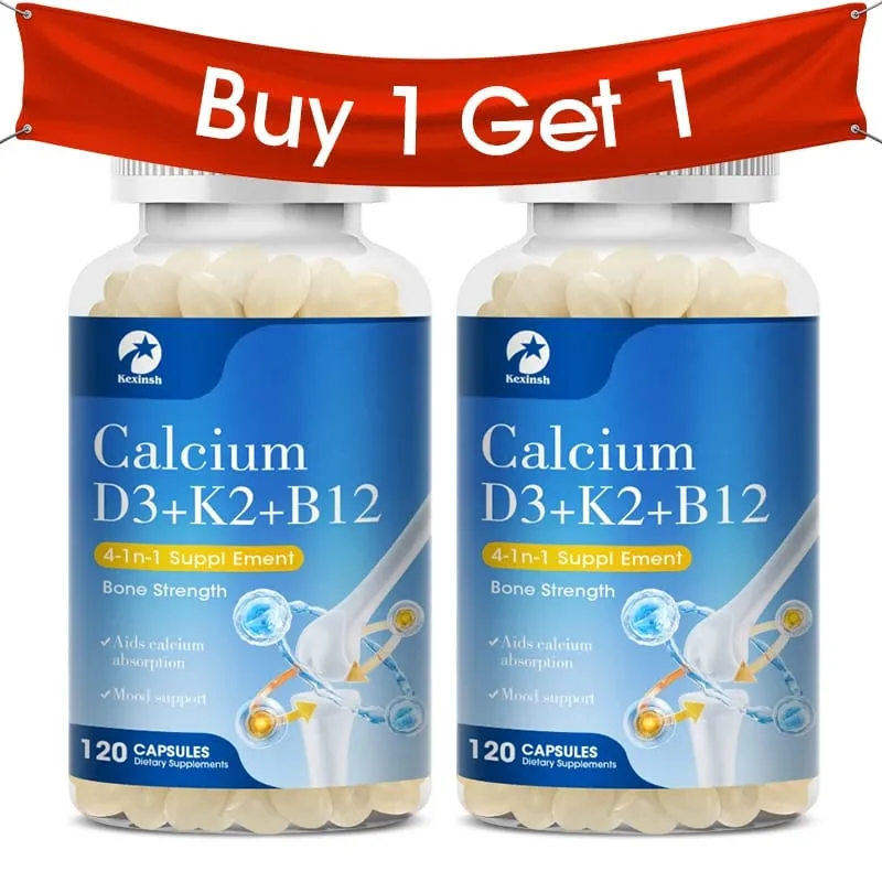 Kapsul Vitamin D3K2 Kexinsh Vb12 Sokongan Kalsium Penyerapan Kalsium Tulang Gigi Jantung Kesihatan Otak Sendi Fungsi Imun — image 8