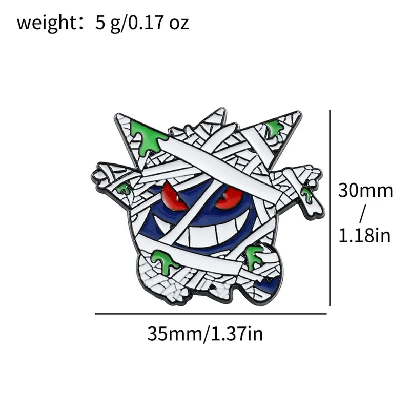 Gengarการ์ตูนเข็มกลัดอะนิเมะEnamel Lapel Pinsสำหรับอุปกรณ์เสริมกระเป๋าเป้สะพายหลังแฟนคอลเลกชันเข็มกลัดเครื่องประดับของขวัญ