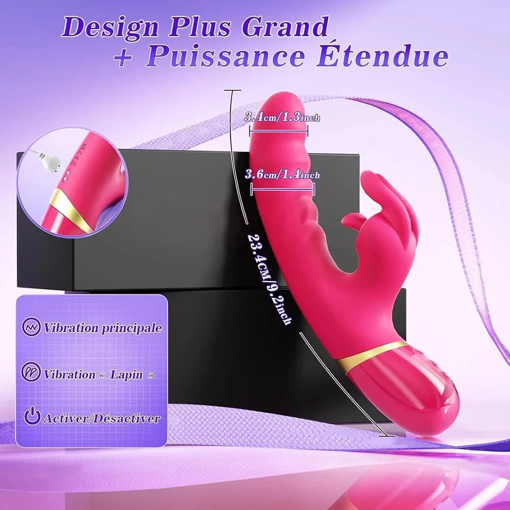 Vibratore del coniglio per le donne Vibratore del punto G della vagina Stimolatore del clitoride Masturbazione femminile Articoli per adulti Giocattolo del sesso per le donne — image 5