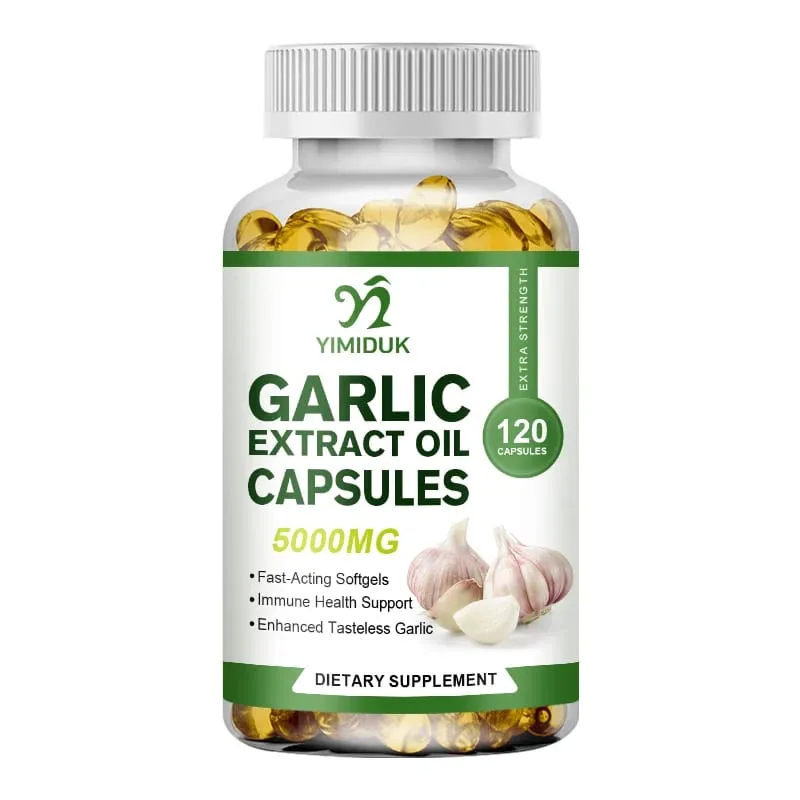Capsules d'extrait d'huile d'ail biologique, améliore l'immunité, améliore la fonction cardiovasculaire, augmente le niveau de glutathion, détox cellulaire — image 8