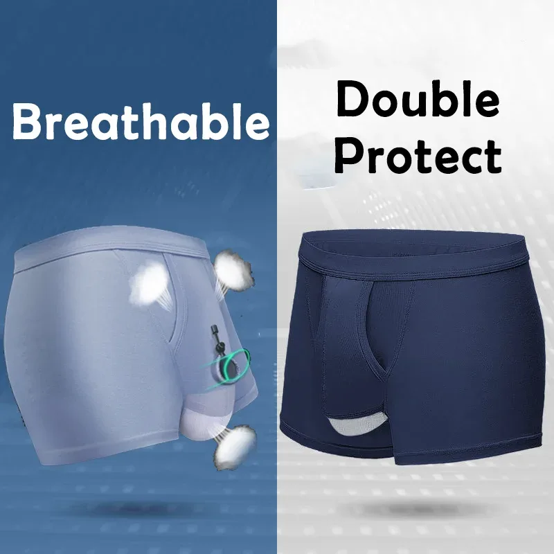 Man Breathable Underwear Penis Pouch Open Hole Boxer Sexy Comfortable Soft Underpants Lingerie Prolong Sex Time Improve Briefs — image 4