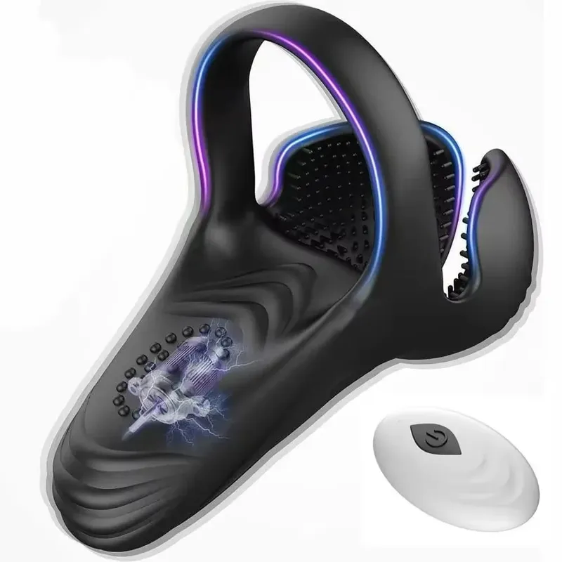 Fjernbetjening Penis Cock Ring Vibrator Klitoral Stimulation Mand Ejakulationsforsinkelse Stimulator Voksen Sexlegetøj til Mænd Par 18+ — image 9