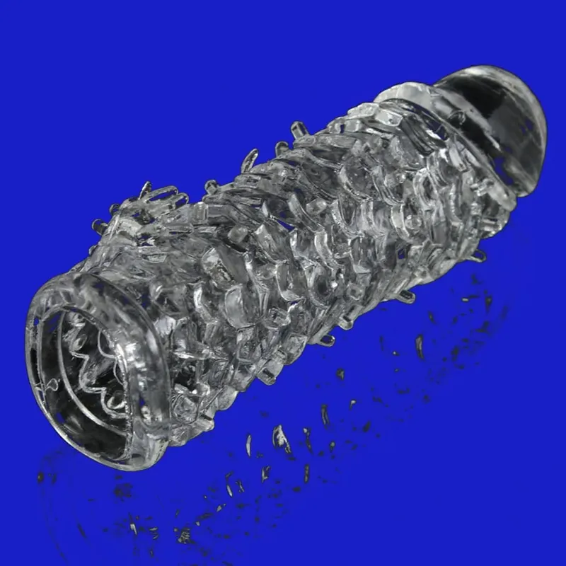 Fiskeskæl Form Delay Penis Extender Genanvendeligt ærme til mænd Clit MASSAGE GSpot Squirt Dildo Extension Sexprodukter Cockringe — image 8