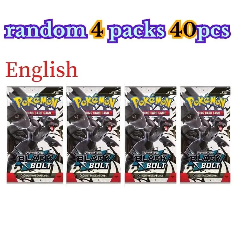 fun 40 Pieces Pokemon Card Pack 4 Sets Sun Moon Violet 151 English Trading Cards Collectible Toys Halloween Gift Fantasy Sci Fi — image 25