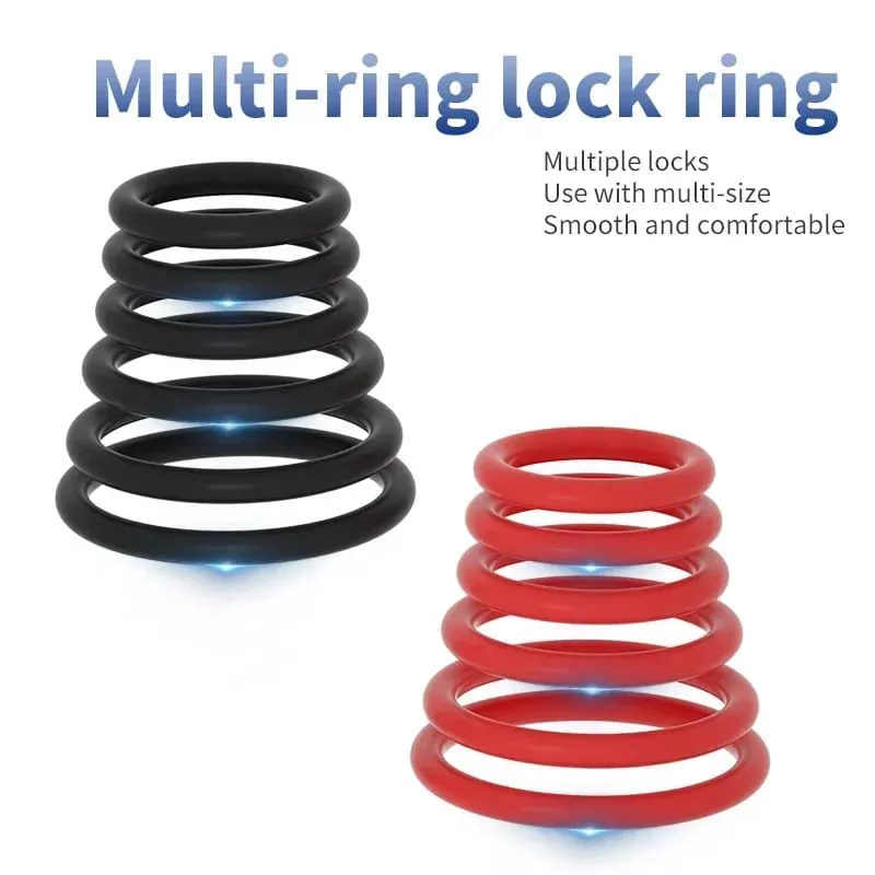 Durable Semen Lock Ring Silicone Watertight Penis Ring Men Ejaculation Delay Cock Rubber Rings Sex Toys for Male Sex Rings — image 2