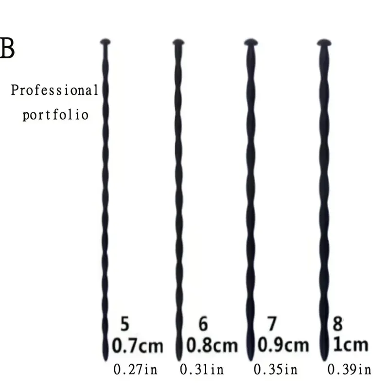 4 Buah/8 Buah Set Silikon Padat Uretra Dilator Stimulasi Uretra Mainan Seks Dewasa Masukkan Produk Seks Pria Uretra — image 9