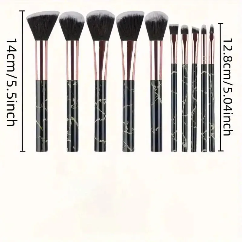 10/20Pc Marmorizzazione Maniglia Pennelli Trucco Set Fondotinta in polvere Ombretto Lip Blush Make Up Set di pennelli Kit di strumenti di bellezza professionali — image 4