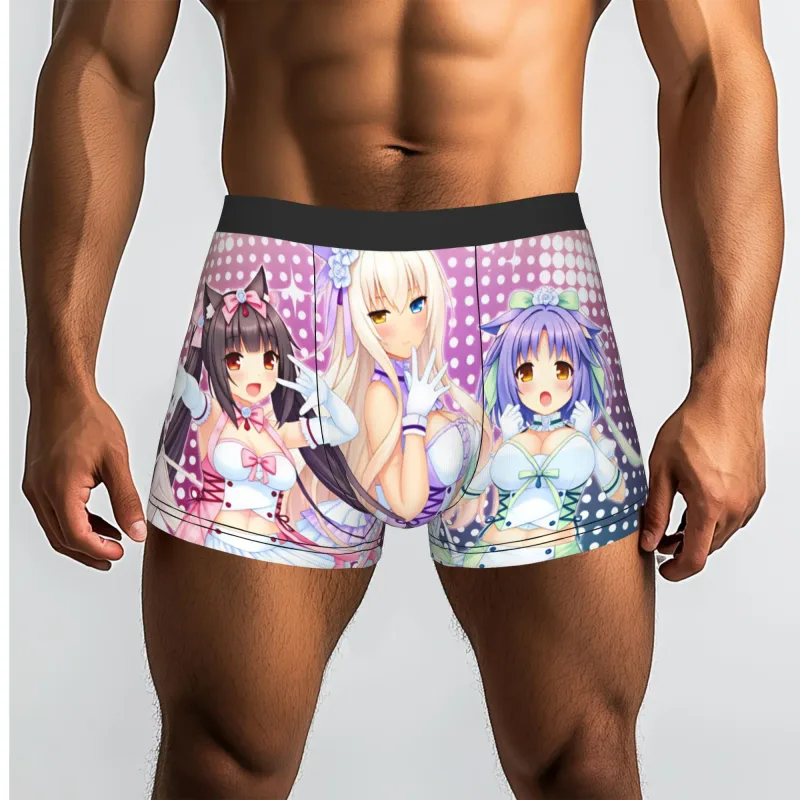 อะนิเมะ N-Nekopara Chocola วานิลลาชุดชั้นในชายพิมพ์เกมกางเกงบ็อกเซอร์กางเกงขาสั้นกางเกงกางเกงนุ่ม — image 23