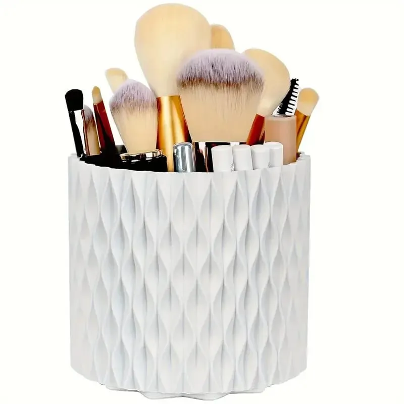 Suporte giratório para pincéis de maquiagem, 5 espaços, 360 °, organizador, multifuncional, armazenamento de mesa, cosméticos, para banheiro de mesa — image 10