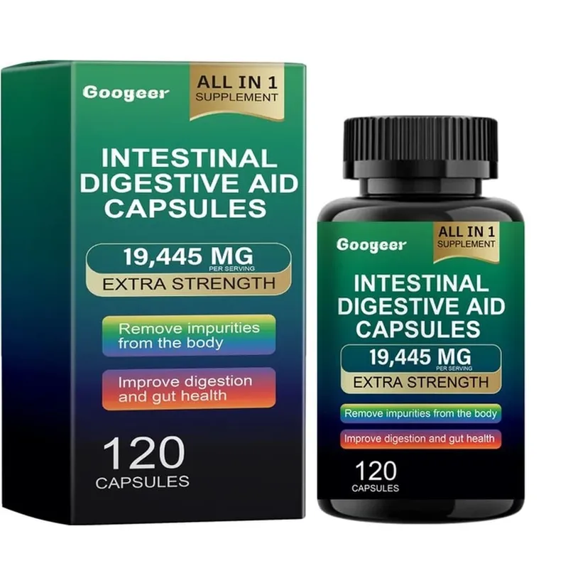 Googeer Intestinal Digestive Aid Capsules Fischölextrakt unterstützt die Verdauung und die Darmgesundheit unterstützt die Immunität 120 Kapseln