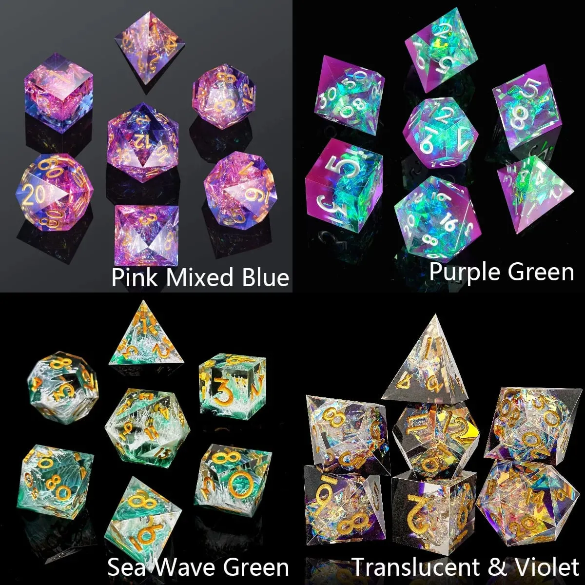 Set Dadu DND Resin Sharp Edge untuk Dungeons and Dragons Role Playing dan Permainan Meja — image 6