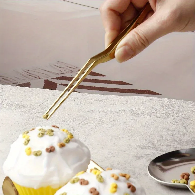 Titan-Molekularkoch-Spezial-Winkelpinzette, Pinzette zum Formen von kalten Gerichten, Küchen- und Restaurant-Gebäck-Dekorationswerkzeuge — image 2