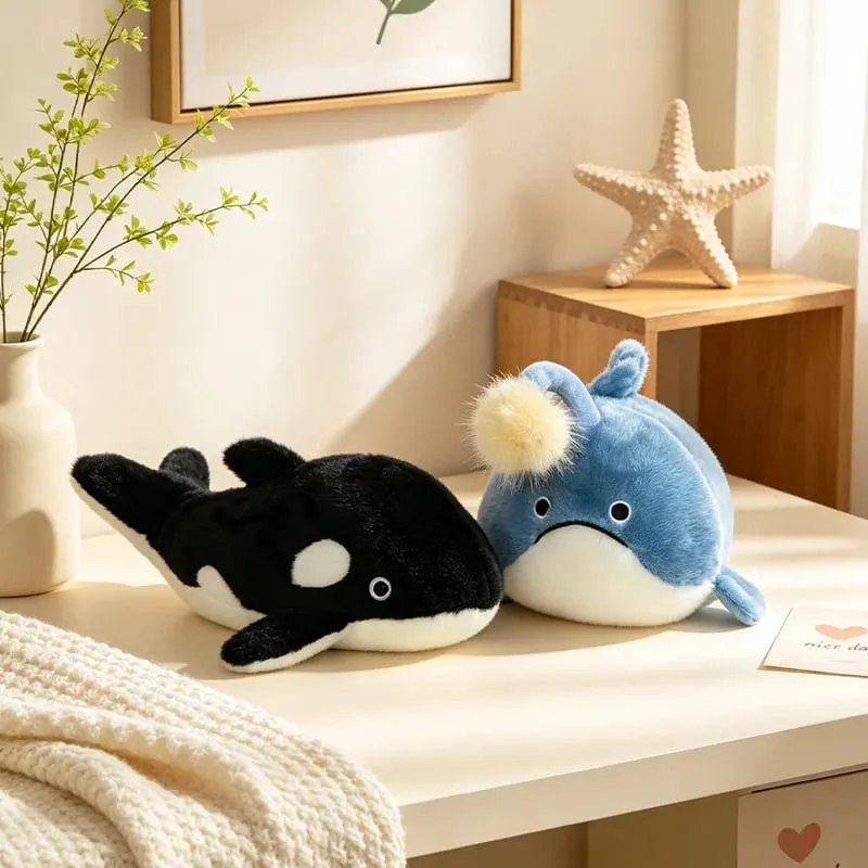 Neue kreative Ozean-Plüschtiere, Seeigel, Laternenfisch, Krabbe, Orca, Plüsch-Überwurfkissen, niedliche Meerestiere, dekorative Kissen für Sofa — image 4