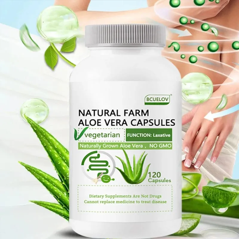 Natural Farm Aloe Vera Capsules - Relieve Body Constipation Help Balance Stomach Acid Support Gastrointestinal Comfort — image 6