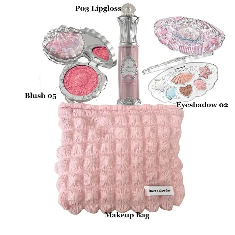 Conjunto completo de maquiagem Flor Knows Morango Rococó Glitter Matte Lipgloss Blush Power Velvet Batom Kit Conjuntos de perfume — image 12