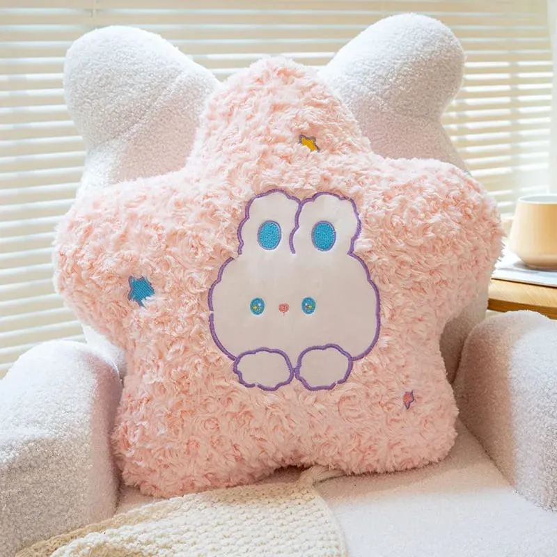 45cm Kawaii Kissen Kaninchen Cartoon Sterne Mond Kissen Kissen Kreative Glück Weiche Familie Plüsch Spielzeug Sofa Home Decor plüsch Kissen