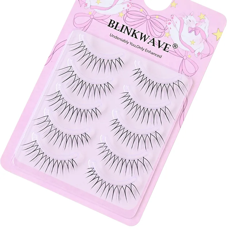 U-shaped False Eyelashes K-Pop Idol Lashes Zhang Yuanying Inspired Comic Eye Lashes Natural Wispy Lash Extension — image 4