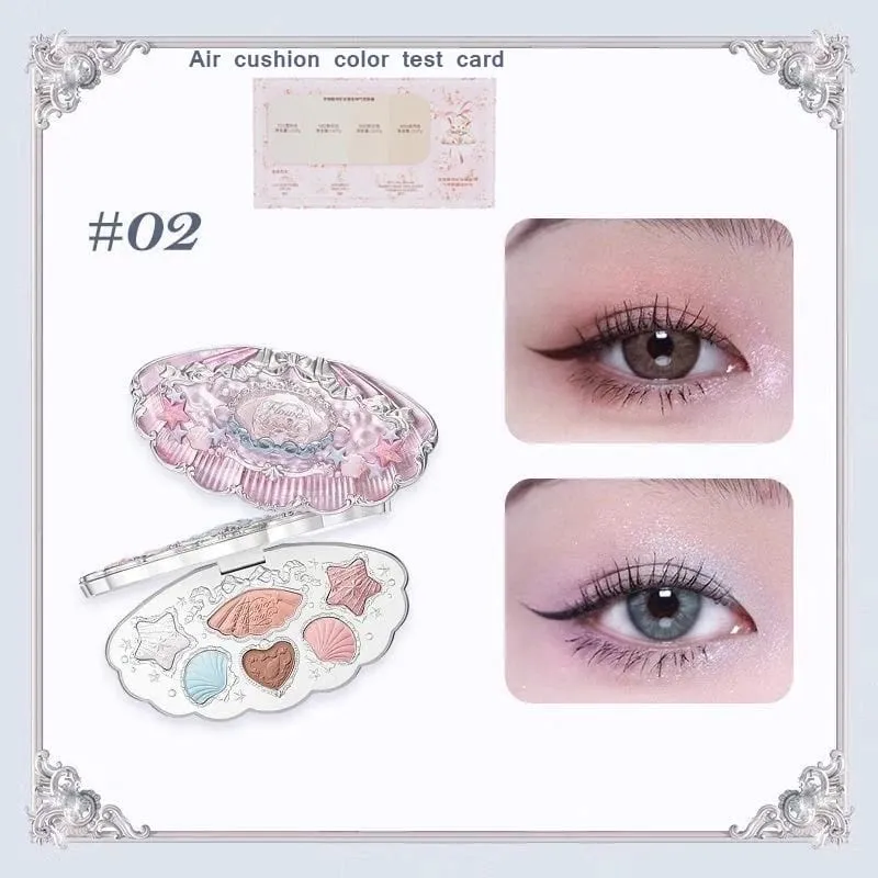 Flower Knows Bunny Garden Collection 6-Color Makeup Eyeshadow Contour Palette Eye Brush Puff Set Eye Glitter Korean Makeup Kit — image 17