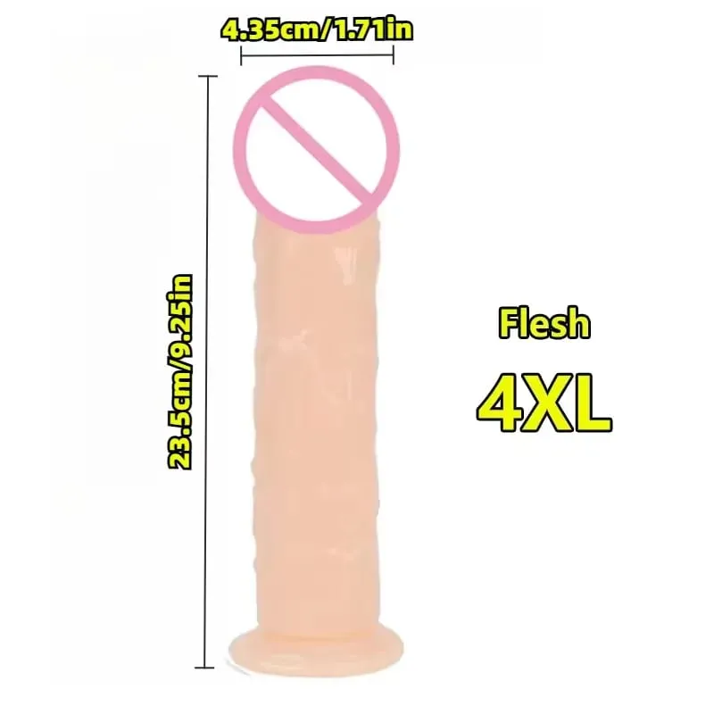 Super Cheap 7 Sizes 5 Colors Realistic Soft Jelly Dildo Suction Cup Adult Sex Toy for Women and Men Vaginal and Anal Masturbator — image 28