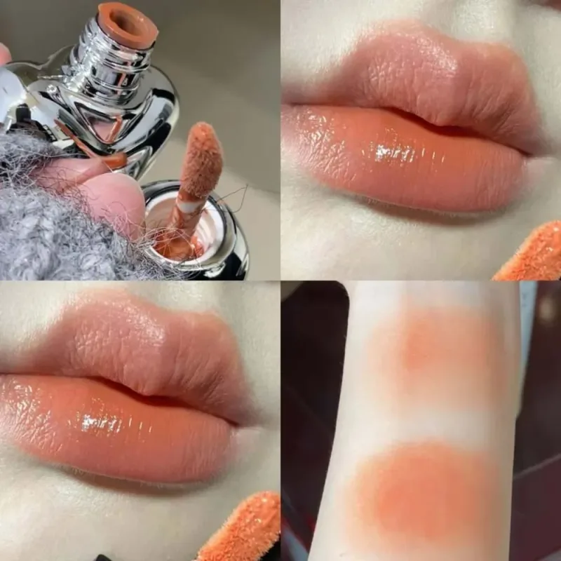 Lucidalabbra opaco a lunga durata a 6 colori Tazza antiaderente Velluto liscio Colore melograno Labbra carnose Impermeabile Smalto per labbra a prova di sbavature — image 9