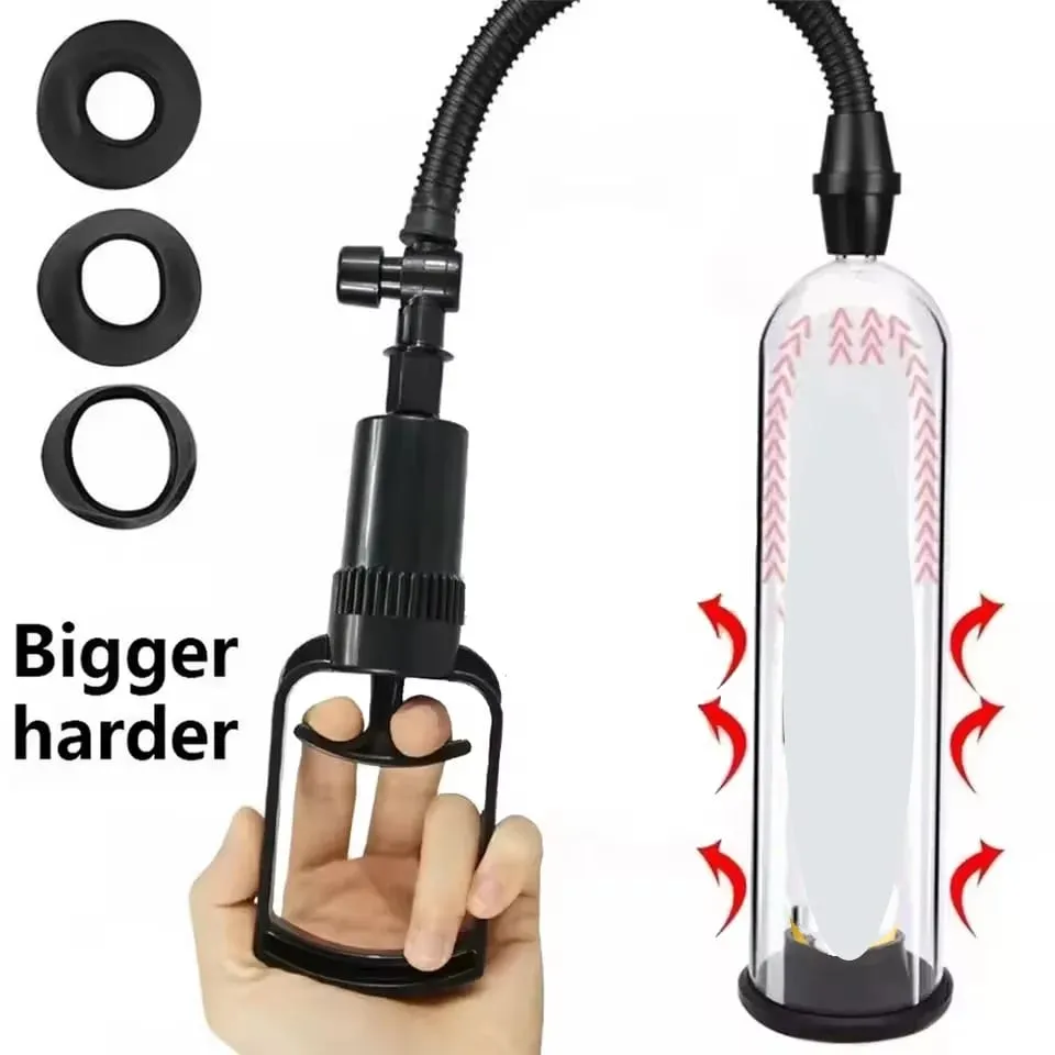 Pompa manuale per estensore del pene Giocattoli del sesso Dick Stimolare Extender Masturbatore Pompa per vuoto maschile Ingranditore del pene Grande cazzo Allenatore duraturo — image 2