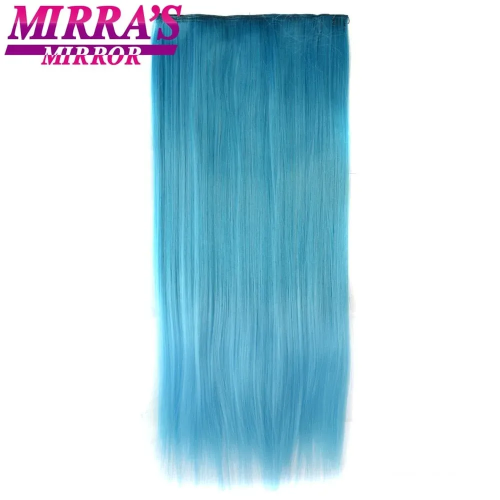 Clip In Hair Extensions With Clips Hairpieces Synthetic Extension False/Fake Hair Blonde Eunice Hair Long Hair Pieces Red Pink — image 47