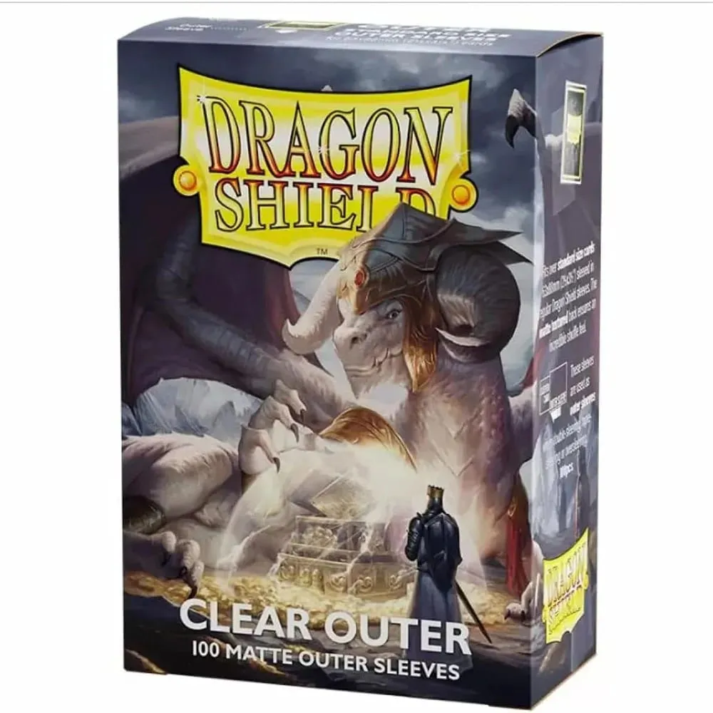 Lot de 100 boucliers Dragon mats transparents : les manchons extérieurs sont lisses et résistants – Compatible avec les cartes Magic PKM.