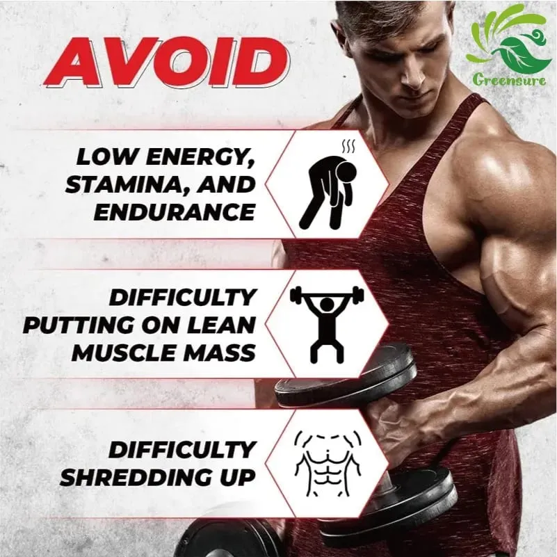Greensure Male Energy Booster - Soutien sain pour aider à augmenter la force et à développer la masse musculaire maigre — image 2