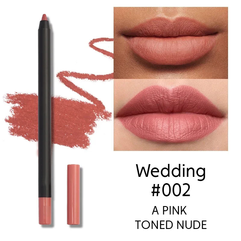 Nude Brown Lip Liner ดินสอลิปสติก Matte Smooth Waterproof Lipliner Long Lasting Non-stick Cup ลิปสติกปากกาความงามเครื่องสำอาง — image 10