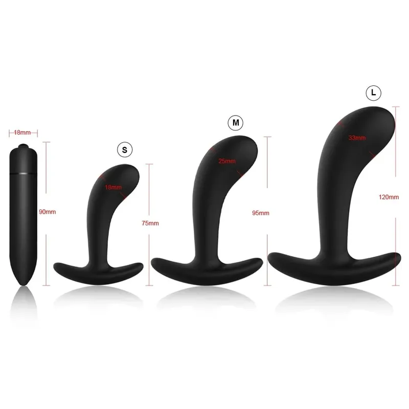 4 adet acemi silikon Butt Plug Anal Plug erkekler için prostat masaj aleti eşcinsel Mini Anal kurşun vibratör seks oyuncak erkekler kadınlar için