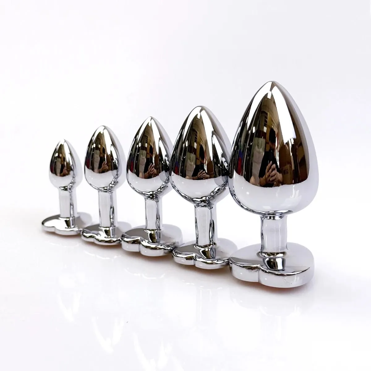 5 Sizes Heart Metal Crystal Anal Plug Stainless Steel Butt Plug Masturbation Stimulator Dildos Adult Sex Toys For Women Men — image 5