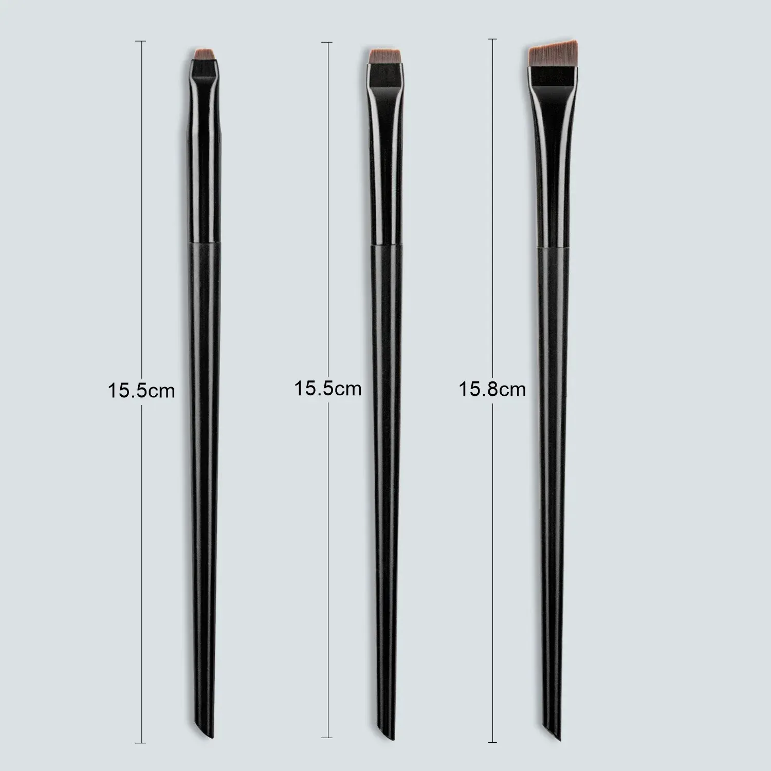 3pcs/set Berus Celak Bilah Berus Kening Mudah Alih Pelapik Mata Halus Rata Kontur Alis Berus Mekap Alat Solekan — image 4