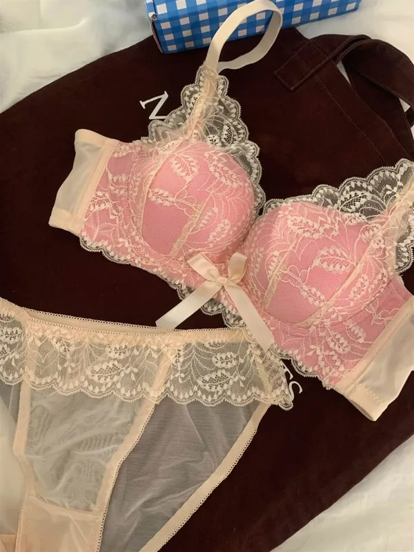ร้อนขายไร้สายลูกไม้ Bra ผู้หญิงหน้าอกขนาดเล็กหนา Push Up Lift Anti Sag ด้านข้างสนับสนุนเซ็กซี่ชุดชั้นใน 32-38 AB — image 11