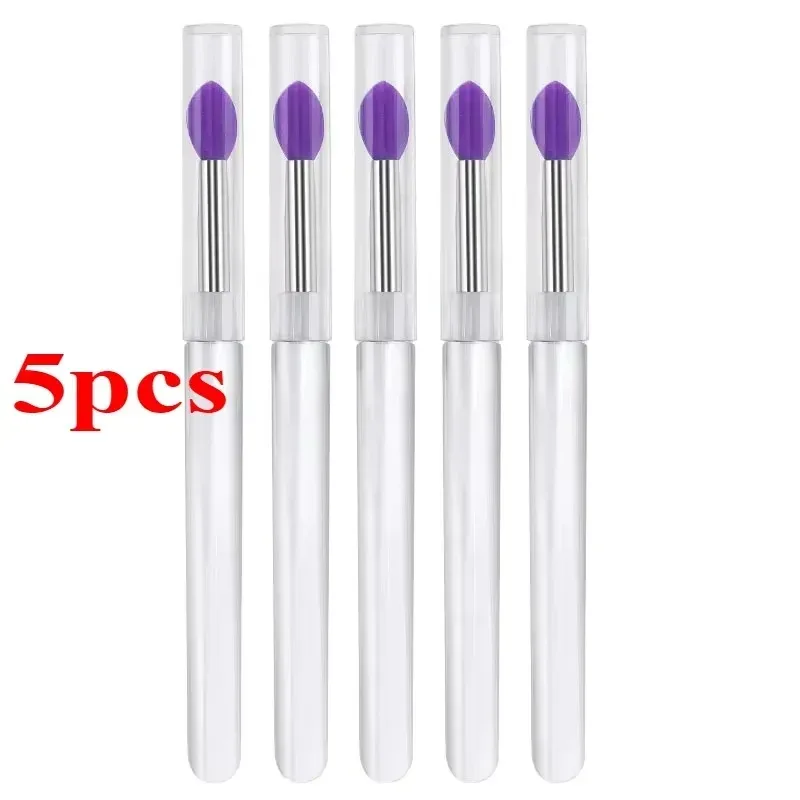 3/5/10PCS Wiederverwendbare Lippen Pinsel Silikon Lippen Maske Applikator Transparent Lippenstift Werkzeug Für Lip Gloss Lidschatten pinsel Make-Up-Tools — image 20
