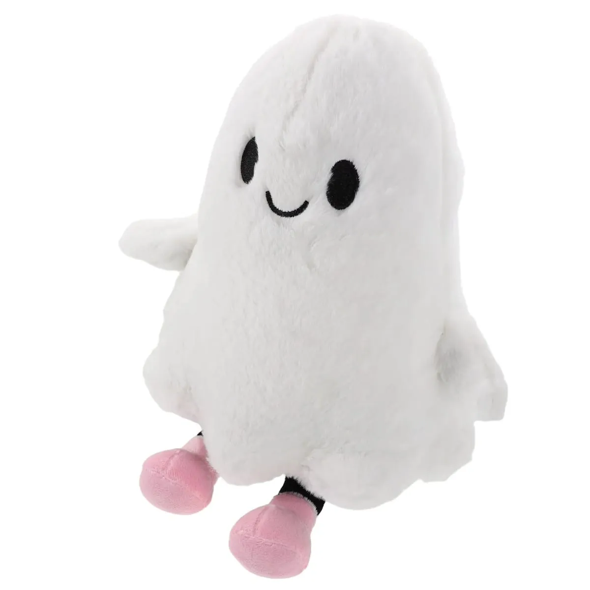 Cuscino decorativo bianco imbottito con fantasma di Halloween, morbido e imbottito, per divano letto da interno, per bomboniere di Halloween