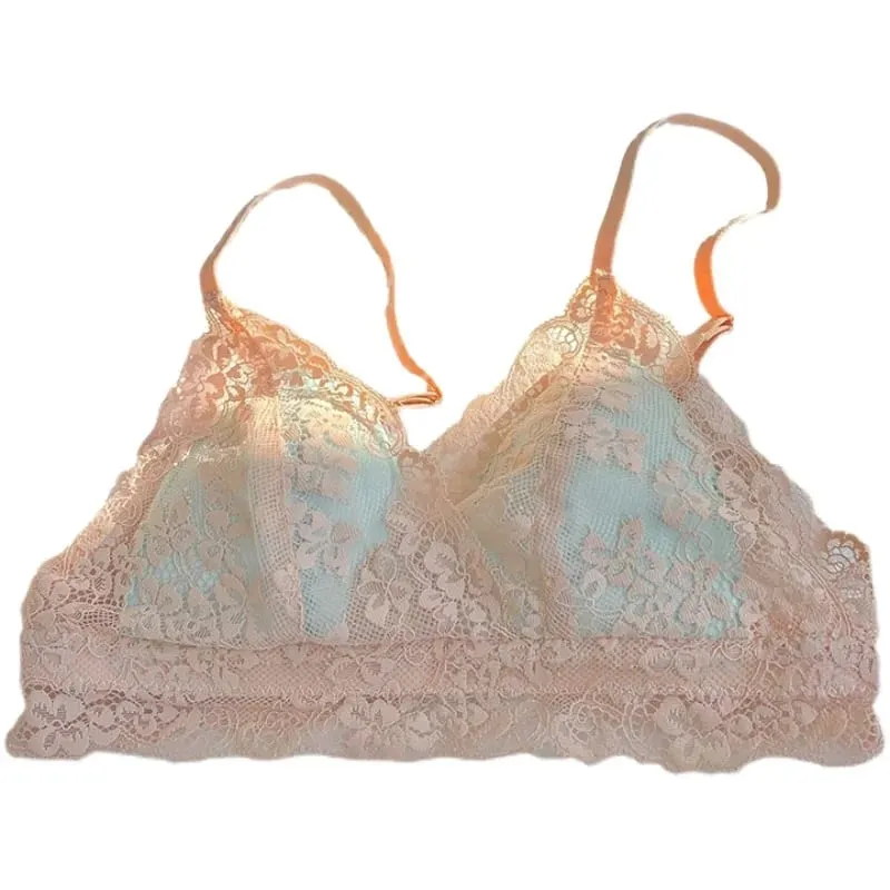 French Summer Bralette – bezdrátová push-up podprsenka pro malý hrudník, ultra tenké trojúhelníkové košíčky a sexy sada spodního prádla a sexy tushy — image 5