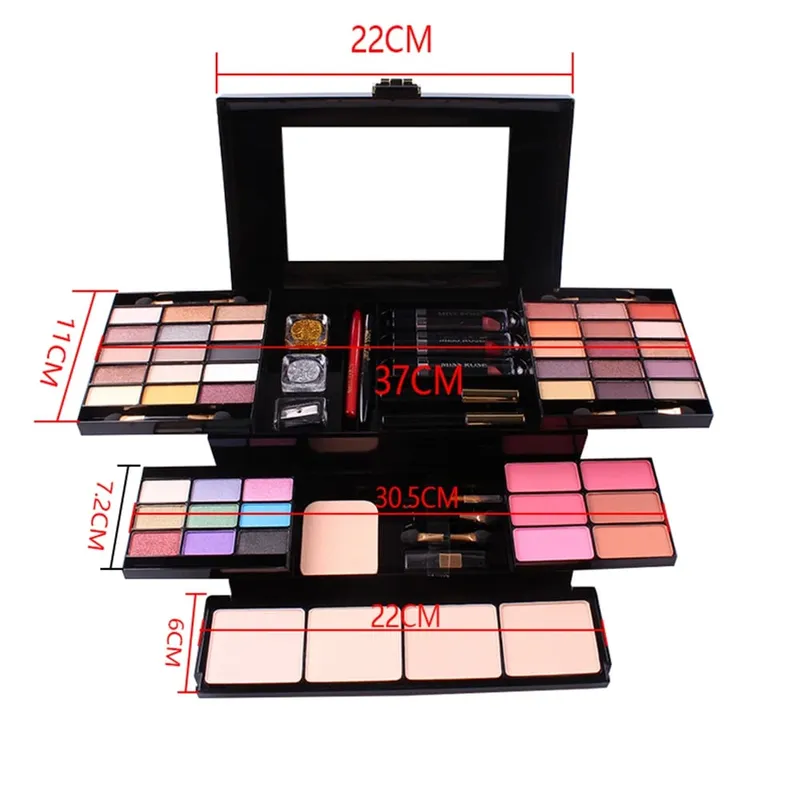 Multi-function Comestic Kit All-in-one Eyeshadow Makeup Brushes Lipstick Make Up Set Palette Case Professional Makeup Artist Box — image 6
