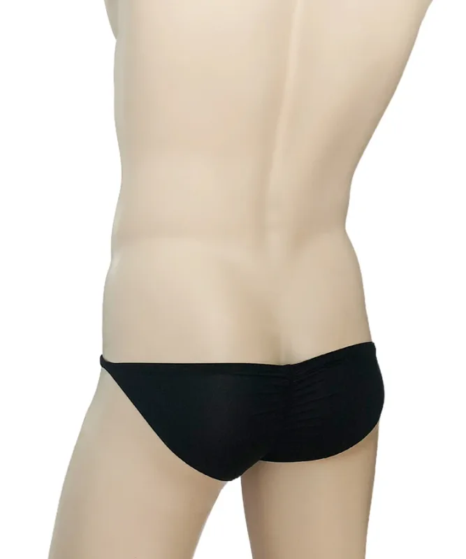 Men's Ultra Low Waist G-String Buttock Briefs Thin Ice Silk Translucent Sexy Underwear Breathable Lightweight Low Rise — image 6