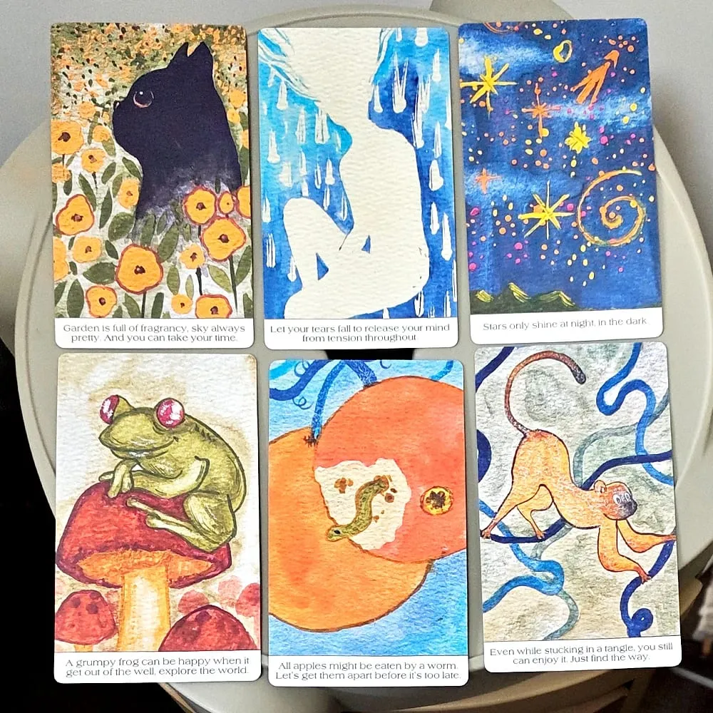 Think Oracle Deck 12*7cm 35 Sezgi ve Duygusal Dayanıklılık için El-Boyalı Kartlar Çift Kabartmalı Kart Stoğu — image 3