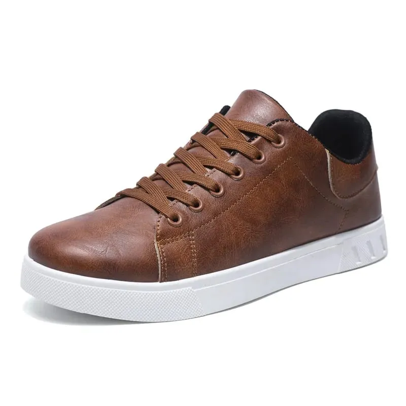 Black Vulcanized Sneakers Men's Flats Comfortable Shoes Lace up Zapatillas Hombre Autumn Spring Fashion Sneakers Plus Size 39-48 — image 5