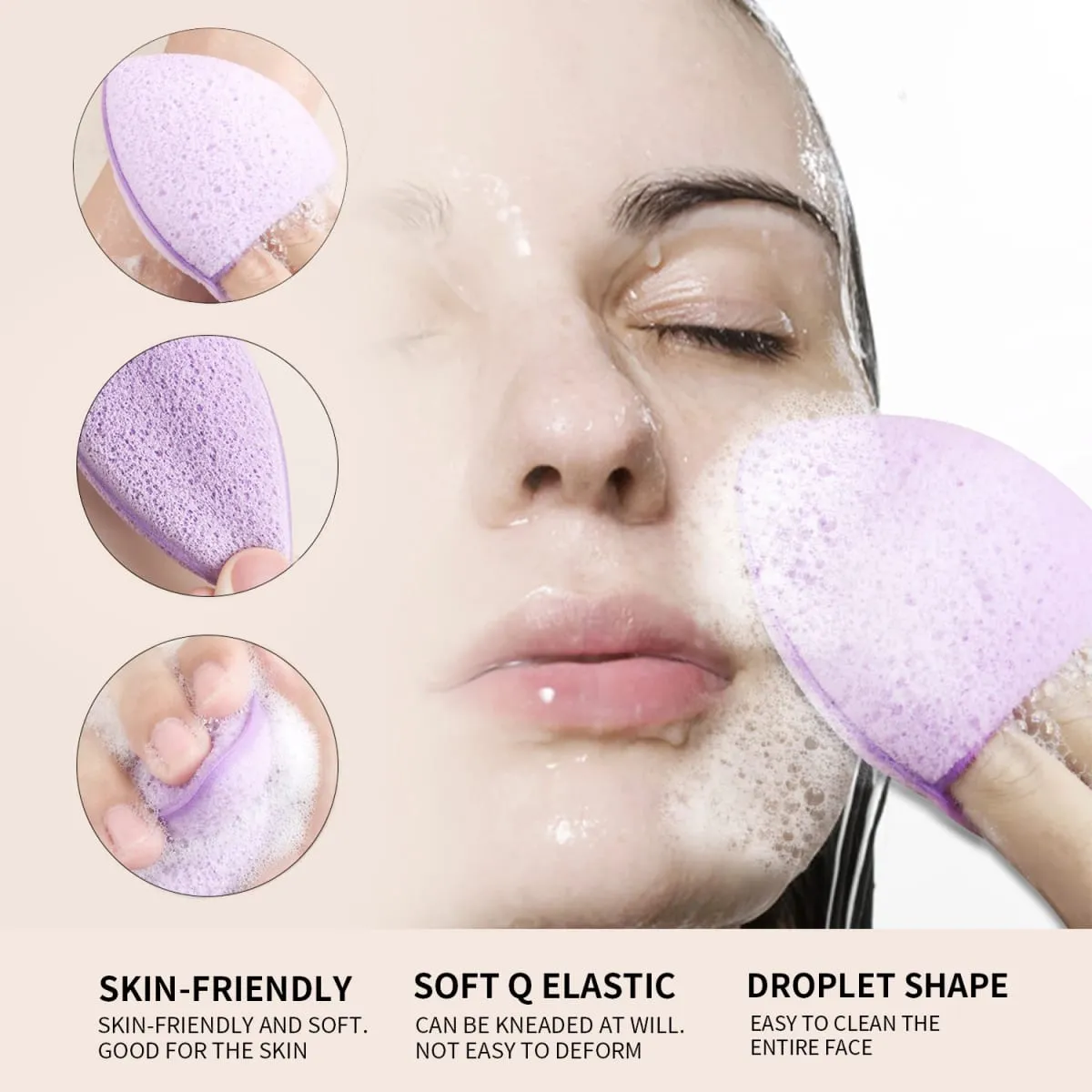 Kit di strumenti per trucco da 37 pezzi, pennelli per trucco da 20 pezzi, con fascia per capelli, soffio di cipria, spugna per il viso — image 3